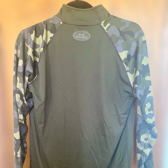 Under Armour HeatGear Unisex Camouflage 1/4 Zip Long Sleeve Pullover Small - Picture 2 of 6